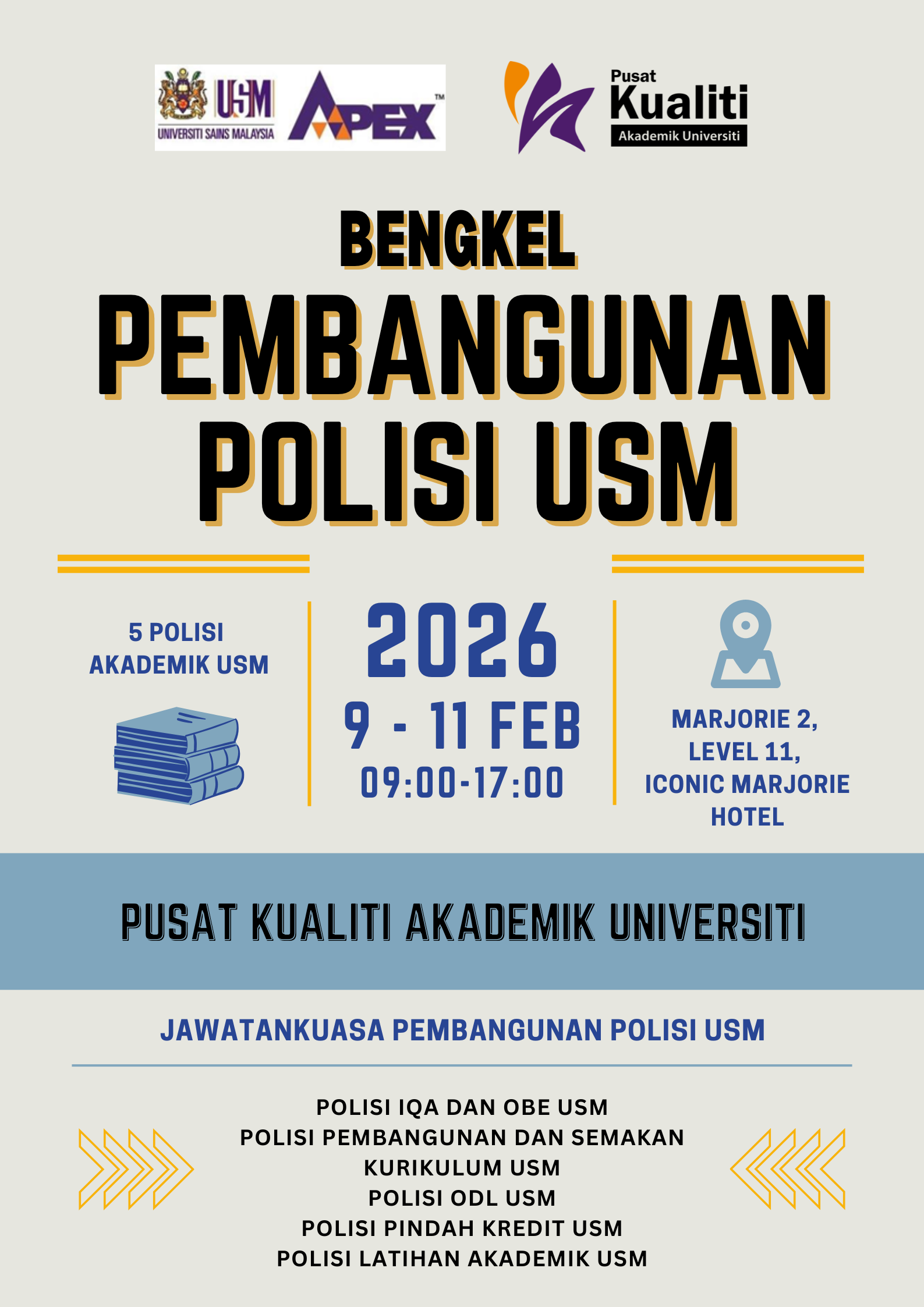 Poster Bengkel PKA USM 9 11 Feb 2026