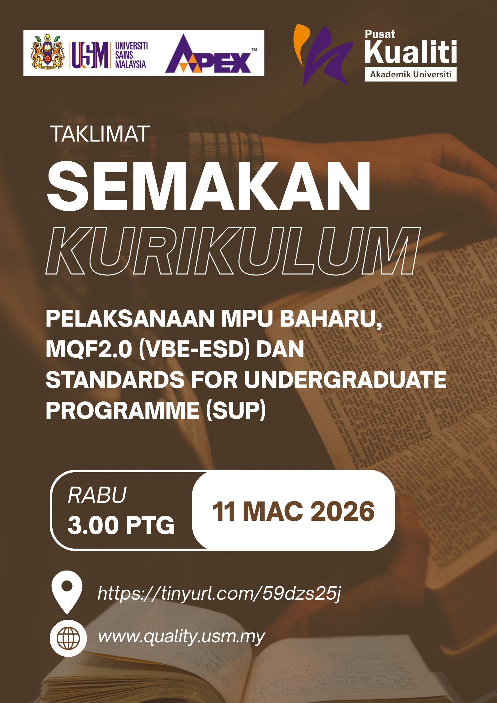 Poster Taklimat Semakan Kurikulum 11 Mac 2026